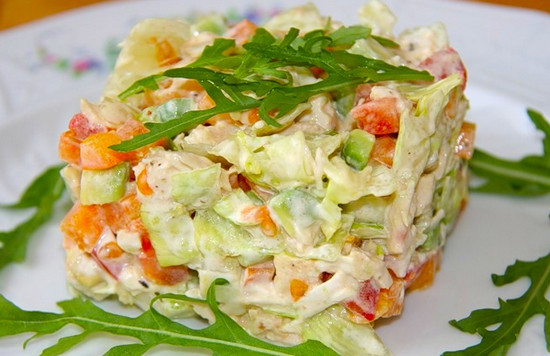 Салат с авокадо и курицей « Рецепты салатов