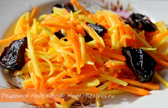 Салат из тыквы с морковью